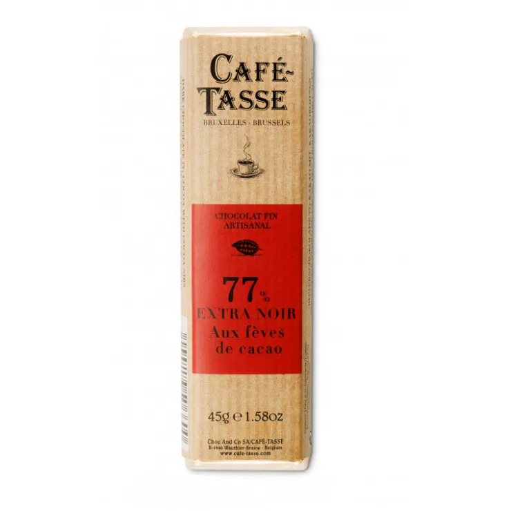 Barre de chocolat extra noir 77% aux éclats de fêves de cacao 45g*Guy Demarle Fashion