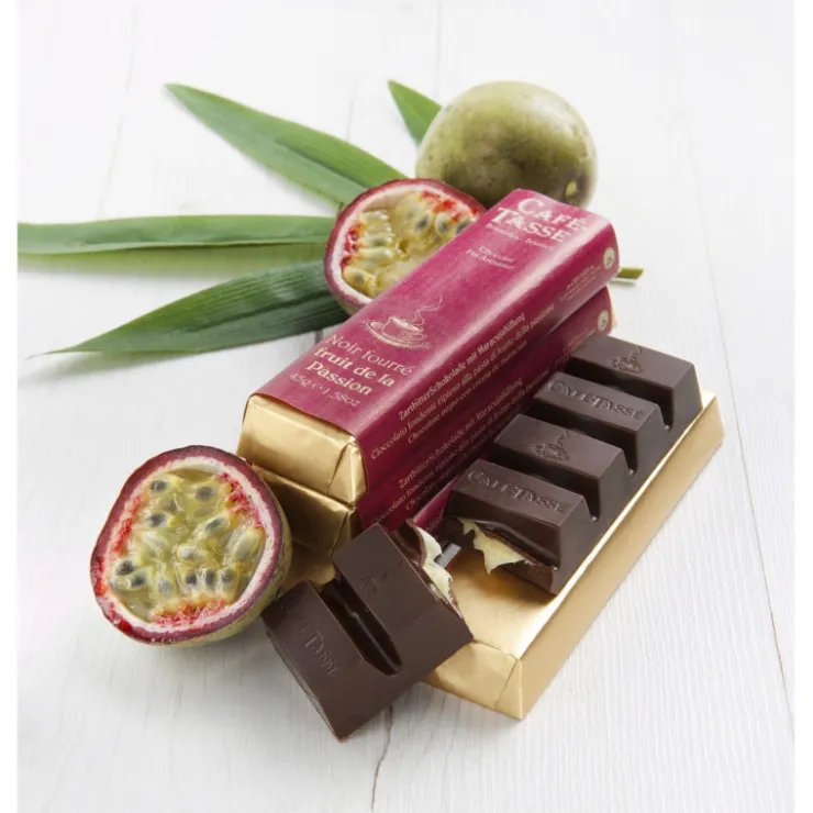 Barre de chocolat noir fourrée fruit de la passion 45g*Guy Demarle Online