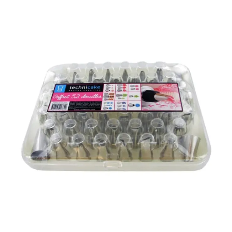 Coffret 52 douilles décors fins inox Patis décor*Guy Demarle New