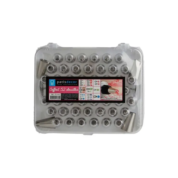 Coffret 52 douilles décors fins inox Patis décor*Guy Demarle New