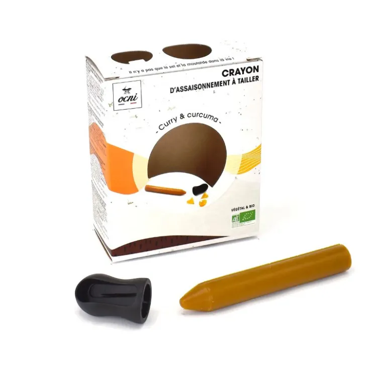 Crayon d'assaisonnement à tailler Curry & Curcuma BIO*Guy Demarle New