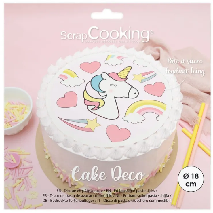 Disque pâte à sucre licorne - Diam. 18cm*Guy Demarle Store