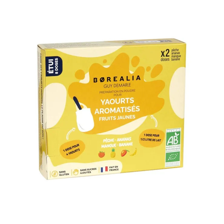 8 doses de ferments lactiques pour yaourts aromatisés fruits jaunes (pêche, ananas, mangue, banane)*Guy Demarle Fashion