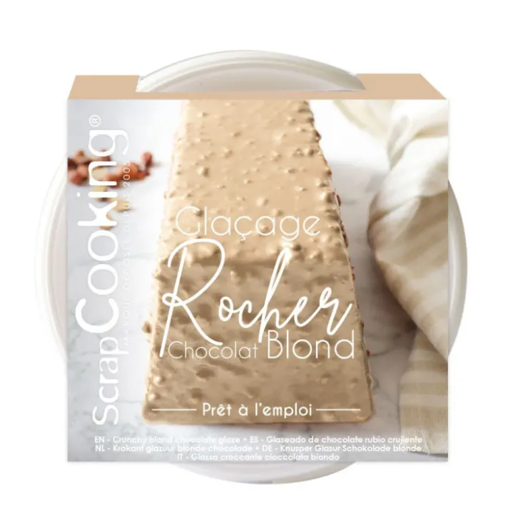 Glaçage rocher chocolat blond, noisettes et amandes 400g*Guy Demarle Discount