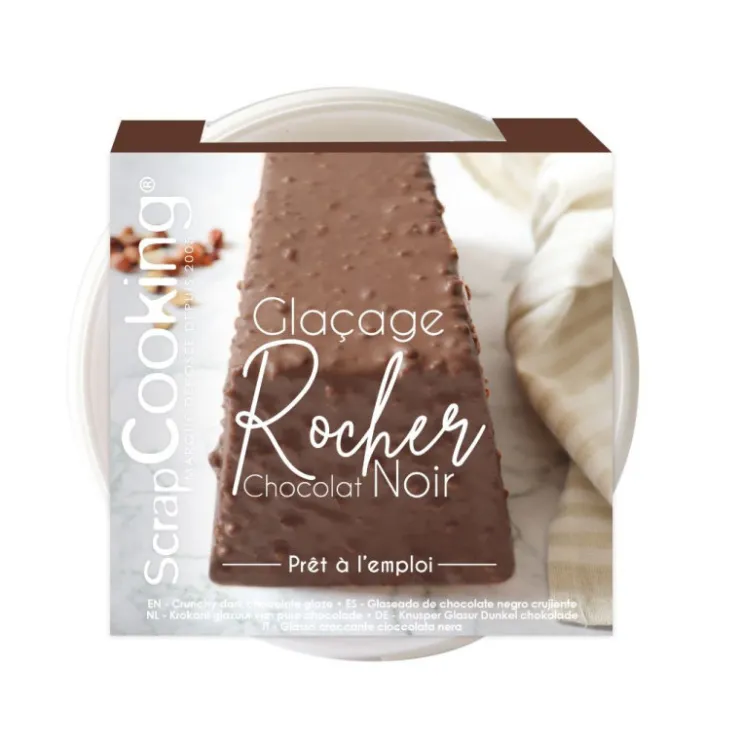 Glaçage rocher chocolat noir, noisettes et amandes 400g*Guy Demarle Fashion