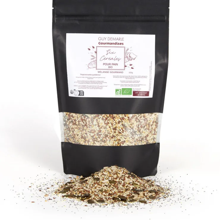 Mélange 6 céréales pour pain - BIO - 500g*Guy Demarle New