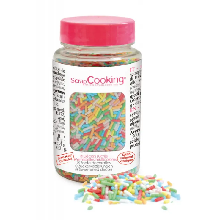 Pot de décors sucrés "vermicelles Multicolores" 80g*Guy Demarle Online
