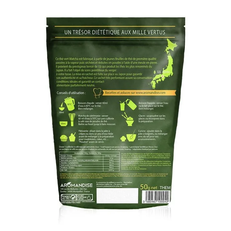 Poudre de thé vert Matcha bio 50g*Guy Demarle Outlet