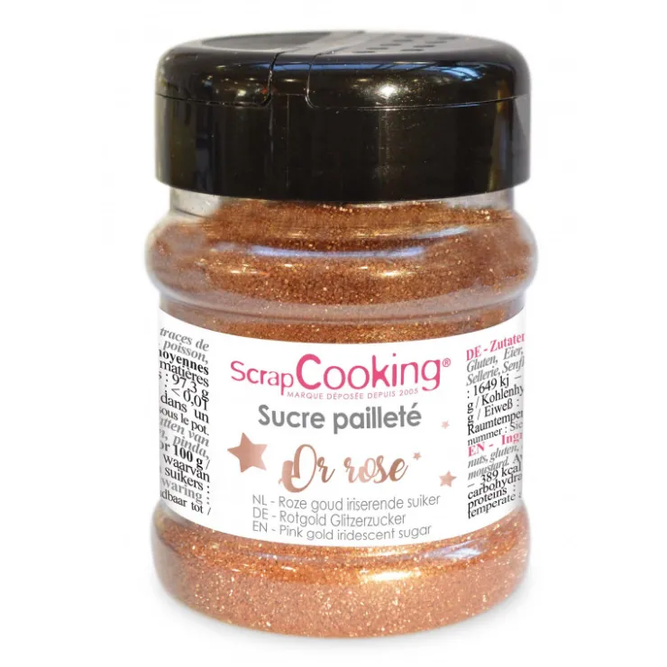 Sucre pailleté Or rose 160g*Guy Demarle Sale